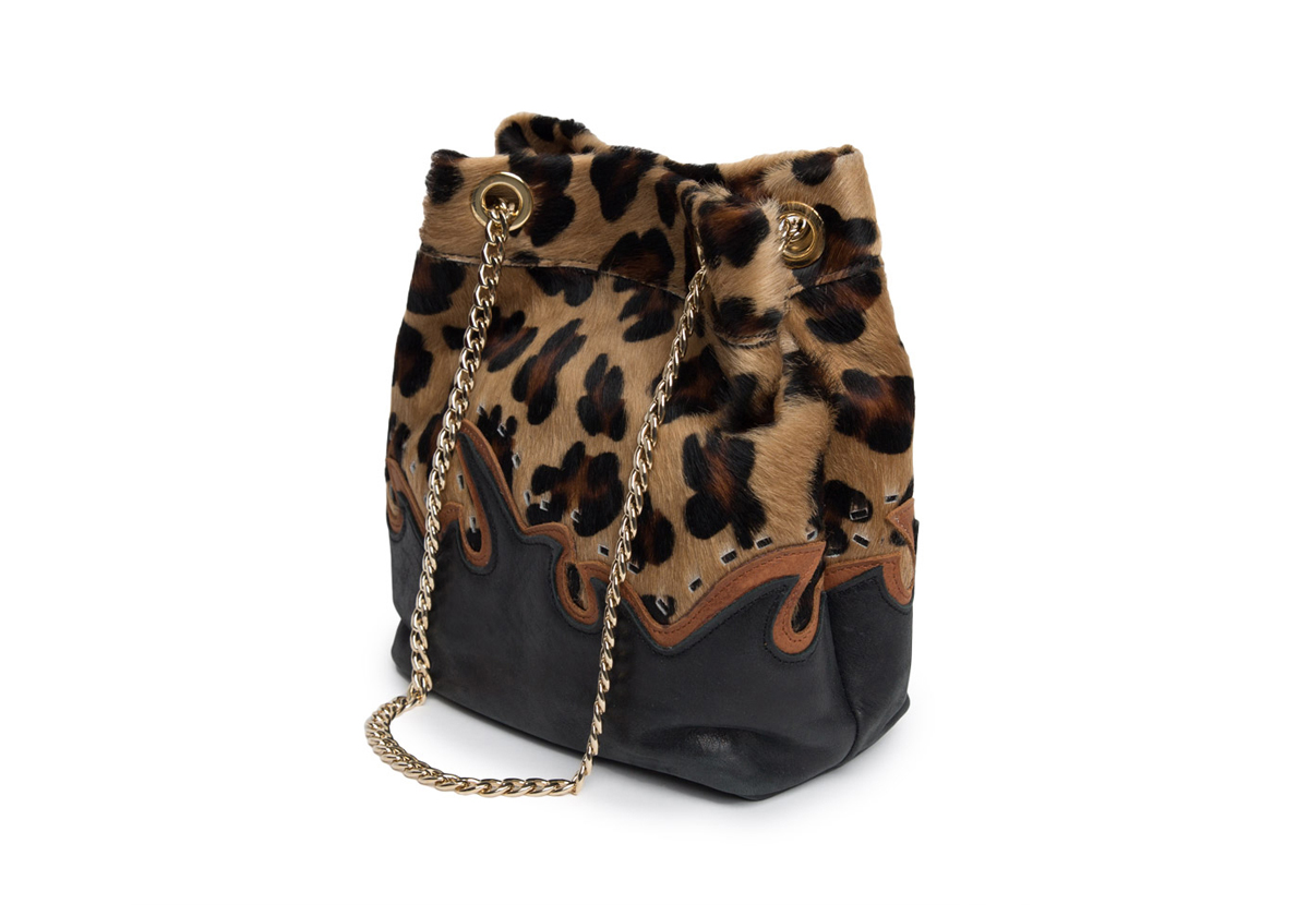 Bolso piel estampada